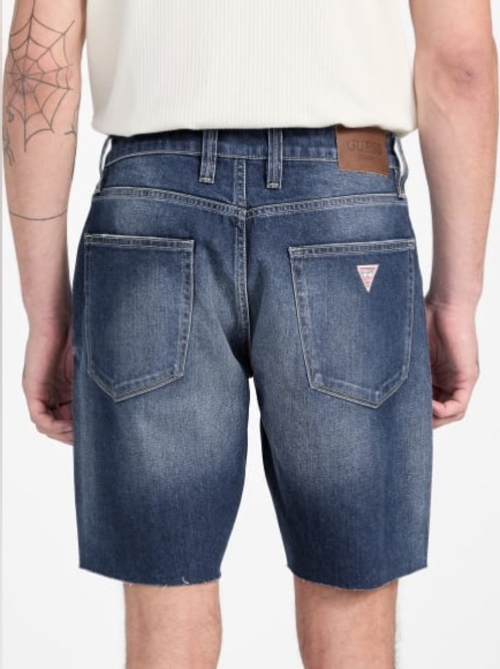 New Guess Men's Faded Indigo Denim Shorts